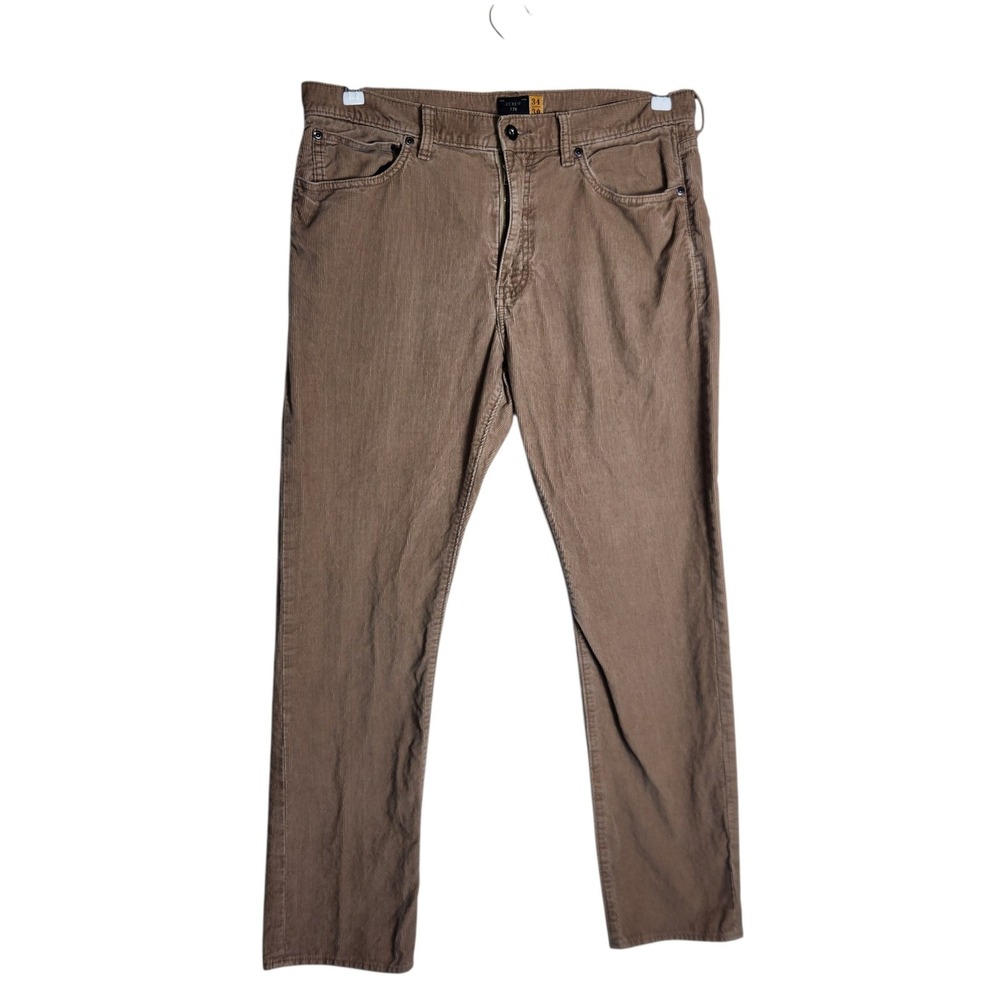 J.Crew 770 Straight Fit Corduroy Pants Mens 34x30 Brown 100% Cotton 5-Pocket
